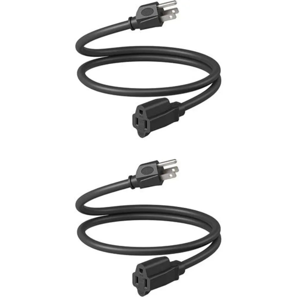 Extension Cord 3ft, 14/3 SJTW Weatherproof Power Cable for Indoor Outdoor Use